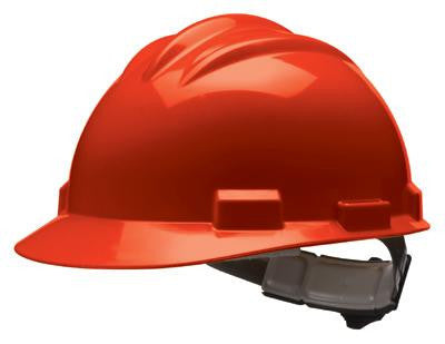 Bullard Red Standard Series S61 Class E And G Type l Polyethylene Hard Cap With 4 Point Ratchet Headgear And Cotton Brow Pad