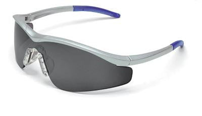 Crews Triwear Nylon Safety Glasses With Steel Frame, Gray Polycarbonate Duramass AF4 Anti-Scratch Anti-Fog Lens, Carrying Case And Breakaway Cord