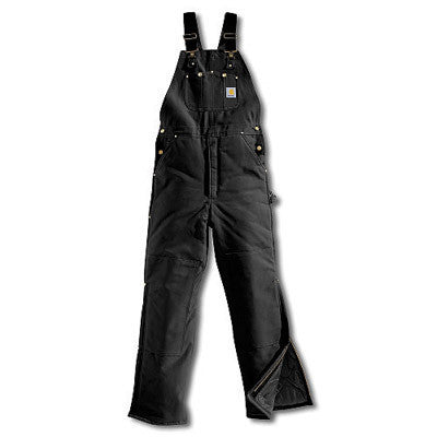 Carhartt 40" X 32" Regular Black Quilt Lined 12 Ounce Cotton Duck Arctic Bib Overall