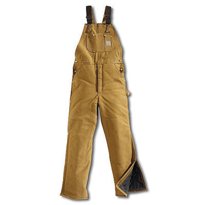 Carhartt 32" X 32" Regular Brown Quilt Lined 12 Ounce Cotton Duck Arctic Bib Overall