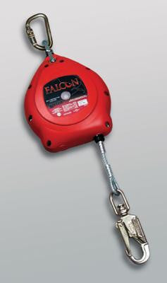 Miller Falcon SRL (Self Retracting Lifeline) With 50' Galvanized Cable, Tagline And Carabiner