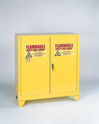 Eagle 30 Gallon Yellow One Shelf With Two Door Manual Close Flammable Safety Storage Cabinet