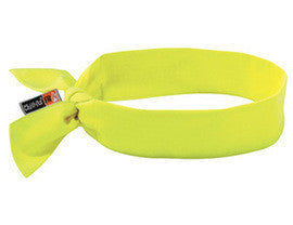 Ergodyne Lime CHILL-ITS 6700FR Flame Retardant Evaporative Cooling Bandana WIth Polymers And Tie Closure