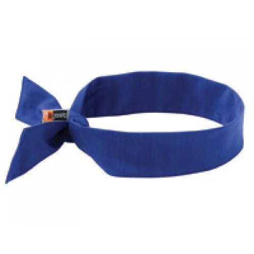 Ergodyne Blue CHILL-ITS 6700FR Flame Retardant Evaporative Cooling Bandana WIth Polymers And Tie Closure