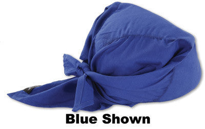 Ergodyne Blue CHILL-ITS 6710FR Flame Retardant Evaporative Cooling Triangle Hat With Polymers And Tie Closure
