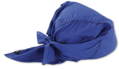 Ergodyne Chill-Its Navy Western Pattern 6710CT Evaporative Cooling Triangle Hat With Cooling Towel