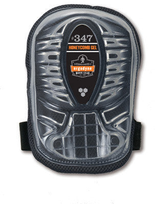 Ergodyne Black ProFlex 347 Long Cap Honeycomb Gel Knee Pad