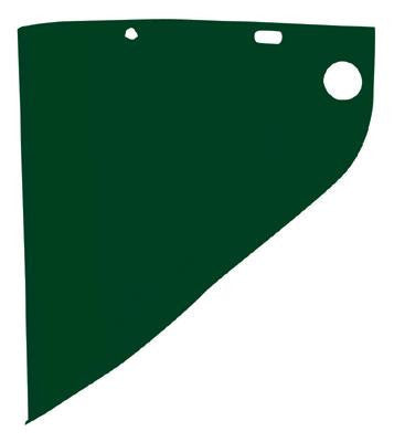 Fibre-Metal Model 4199 9 3/4" X 19" X .060" Green Shade 5 Propionate Molded Extended View Faceshield Window