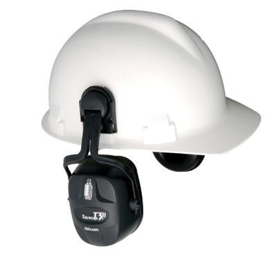 Howard Leight Thunder T3H Black Plastic Helmet Mount Noise Blocking Earmuffs