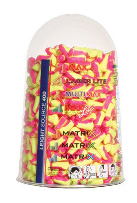 Howard Leight Leight Source 400 Earplug Dispenser Refill (200 Pair Single Use Laser-Lite Contoured T-Shape Polyurethane Foam Uncorded Earplugs Per Bag)