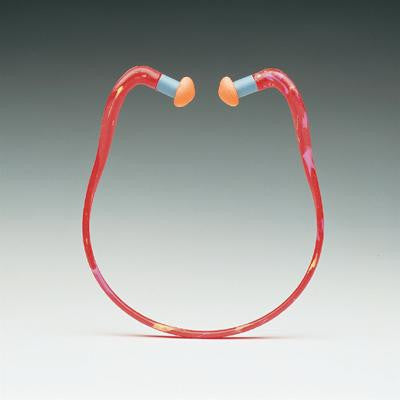 Howard Leight QB3HYG Red And Orange Foam Multi Position Semi-Aural Banded Earplugs
