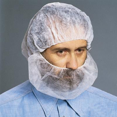 Keystone Adjustable Cap 1/16" Imported White Nylon Net Beard Cover (100 Per Bag, 10 Bags Per Case)