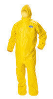 Kimberly-Clark Professional* 2X Yellow KleenGuard A70 Level B/C Chemical Protection Coveralls With Storm Flap Over Front Zipper Closure, Elastic Wrists, Ankles And Hood (12 Per Case)