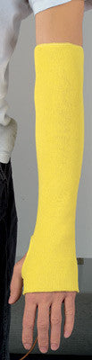Memphis 18" Yellow Regular Weight Kevlar Cut Resistant Sleeve With Thumb Slot