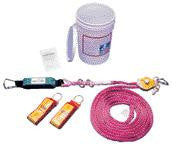 MSA 60' Gravity Dyna-Line Two-Worker Temporary Horizontal Lifeline With Shock Absorber And 2 Anchorage Straps