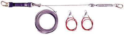 MSA 40' Gravity Sure-Line Two-Worker Temporary Horizontal Lifeline With Shock Absorber And Turn Buckle