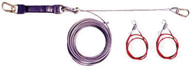MSA 60' Gravity Sure-Line Two-Worker Temporary Horizontal Lifeline With Shock Absorber And Turn Buckle