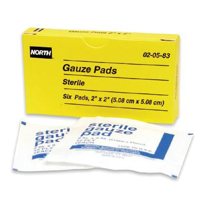 North 2" X 2" Latex-Free Sterile Gauze Pad (6 Per Box)