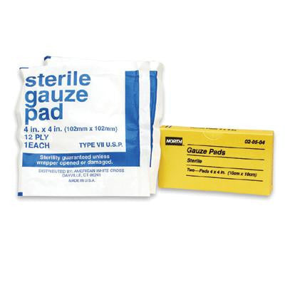 North 4" X 4" Latex-Free Sterile Gauze Pad (2 Per Box)