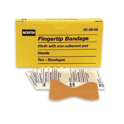 North Latex-Free Woven Fingertip Adhesve Bandage (10 Per Box)