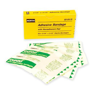 North 2" X 4" X-Large Latex-Free Plastic Strip Adhesive Bandage (6 Per Box)