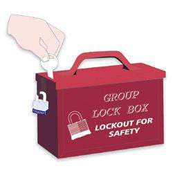 North Red Group Lock Box For Work Team Lockout Situations