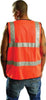 OccuNomix Medium Orange OccuLux Lightweight Polyester Class 2 Standard Vest With Front Hook And Loop Closure And 2" 3M Scotchlite Reflective Tape Striping
