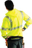 OccuNomix 3X Hi-Viz Yellow OccuLux 9 Ounce 100% ANSI Wicking Polyester Class 3 Hooded Sweatshirt With Zipper Front Closure, 2" 3M Scotchlite Reflective Tape Striping, Elastic Cuff And Waistband  And 2 Pockets