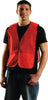 OccuNomix 4X Hi-Viz Orange OccuLux Lightweight Polyester And Mesh Non-ANSI Economy Vest With Front Hook And Loop Closure, Side Elastic Straps And 1 Pocket