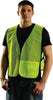 OccuNomix 4X Hi-Viz Yellow OccuLux Lightweight Polyester And Mesh Non-ANSI Economy Vest With Front Hook And Loop Closure, Side Elastic Straps And 1 Pocket