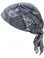 OccuNomix One Size Fits All Cowboy Blue Tuff Nougies Deluxe Tie Hat (Doo Rag) With Elastic Rear Band