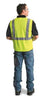 Radnor Large - X-Large Yellow Lightweight Mesh Classic Economy Vest With Front Hook And Loop Closure, 2" Silver Reflective Tape Striping And 1 Pocket