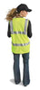 Radnor Large Yellow Lightweight Polyester And Mesh Class 2 Classic Vest With Front Hook And Loop Closure And 2" 3M Scotchlite Reflective Tape Striping