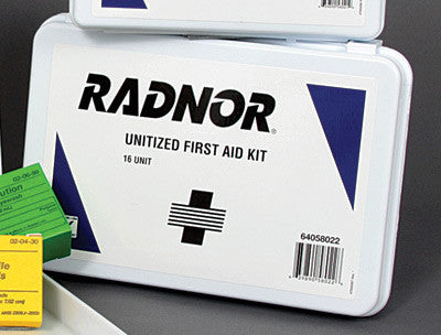 Radnor 16 Person Unitized First Aid Kit In Plastic Case