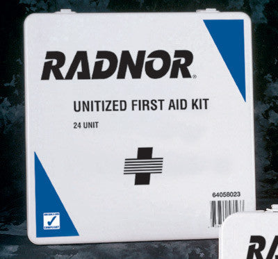 Radnor 24 Person Unitized First Aid Kit In Plastic Case
