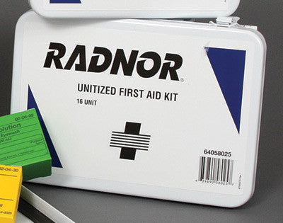 Radnor 16 Person Unitized First Aid Kit In Metal Case