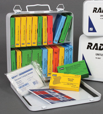 Radnor 24 Person Unitized First Aid Kit In Metal Case