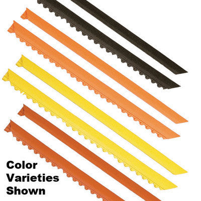 Superior Manufacturing Notrax 3' Black Male M.D. Ramp System Anti-Fatigue Floor Ramp