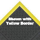 Superior Manufacturing Notrax 3' X 3' Black 3/4" Thick Cushion-Ease Ergo Wet/Dry Area Anti-Fatigue Floor Mat