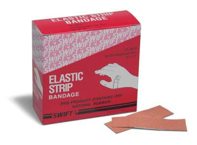 Swift First Aid 7/8" X 3" Heavy Woven Strip Adhesive Bandage (50 Per Box)