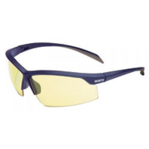 Uvex Relentless Safety Glasses With Midnight/Dark Gray Frame And Amber Anti-Scratch Hard Coat Lens