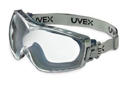 Uvex Stealth OTG Over The Glasses Goggles With Navy Frame, Clear Dura-streme Anti-Fog Anti-Scratch Lens With Logoed Fabric Headband