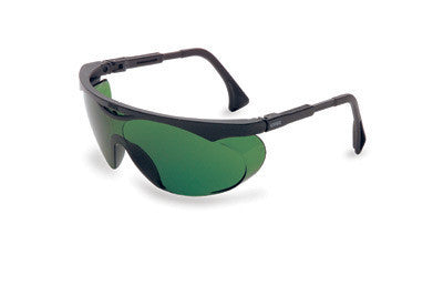 Uvex By Sperian Skyper Safety Glasses With Black Frame And Green And Shade 3 Polycarbonate Infra-dura Ultra-dura Anti-Scratch Hard Coat Lens