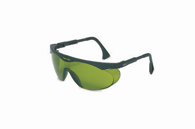 Uvex By Sperian Skyper Safety Glasses With Black Frame And Green And Shade 2 Polycarbonate Infra-dura Ultra-dura Anti-Scratch Hard Coat Lens