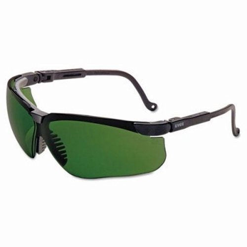 Uvex By Sperian Genesis Safety Glasses With Black Frame And Green And Shade 3 Polycarbonate Infra-dura Ultra-dura Anti-Scratch Hard Coat Lens