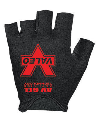 Valeo Black And Gray Fingerless Sueded Leather And LYCRA Anti-Vibration Glove Liner With LYCRA Fabric Back, Sueded Leather Palm And AV GEL In Palm, Thumb And Index Finger