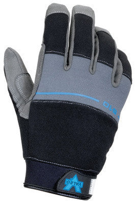 Valeo Large Black And Gray V510 Thinsulate Lined Mechanics Cold Weather Gloves With Elastic Cuff, Hook And Loop Closure And Heat Resistant Synthetic Leather Palm