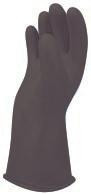 W H Salisbury Size 9 1/2 Black 11" Natural Rubber Class 00 Linesmens Gloves With Standard Cuff