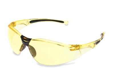Sperian A800 Series Safety Glasses With Amber Frame And Amber Polycarbonate Anti-Scratch Hard Coat Lens