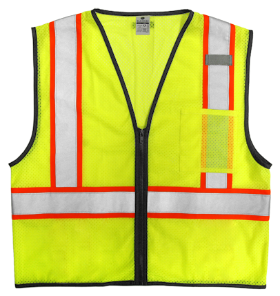 Single Pocket Contrasting Mesh Vest